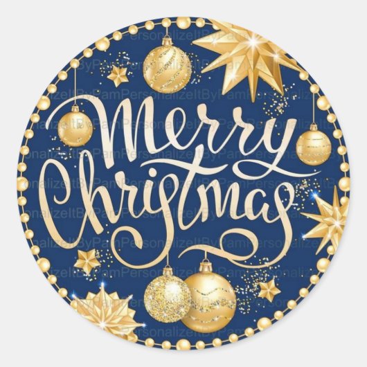 クリスマスパーティーシール ラウンドシール (正面)