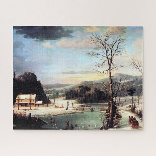 クリスマスパーティージョージ・ヘンリー・デュリー1852 ジグソーパズル (横)