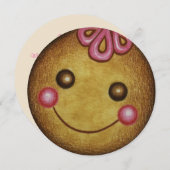 クリスマスパーティージンジャーブレッドクッキー招待状 招待状 (正面/裏面)