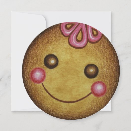 クリスマスパーティージンジャーブレッドクッキー招待状 招待状 (正面)