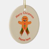 クリスマスパーティージンジャーブレッドマンカスタムオーナメント セラミックオーナメント (右)