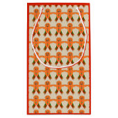 クリスマスパーティージンジャーブレッドマンカスタム抱き枕 スモールペーパーバッグ (裏面)