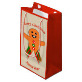 クリスマスパーティージンジャーブレッドマンカスタム抱き枕 スモールペーパーバッグ (正面アングル)