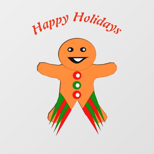 クリスマスパーティージンジャーブレッドマンカスタム ウィンドウサイン (シート)