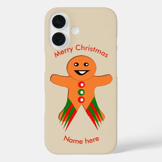 クリスマスパーティージンジャーブレッドマンiPhoneケース Case-Mate iPhoneケース (裏面)