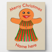 クリスマスパーティージンジャーブレッド女性カスタムのプラーク フォトプラーク (正面)