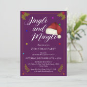 クリスマスパーティージンルアンドミンルパープルテーマ 招待状 (スタンド正面)