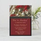 クリスマスパーティージンルベル招待状 招待状 (スタンド正面)