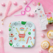 クリスマスパーティースイミングビーチ ペーパープレート (パーティー)