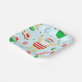 クリスマスパーティースイミングビーチ ペーパープレート (傾斜あり)