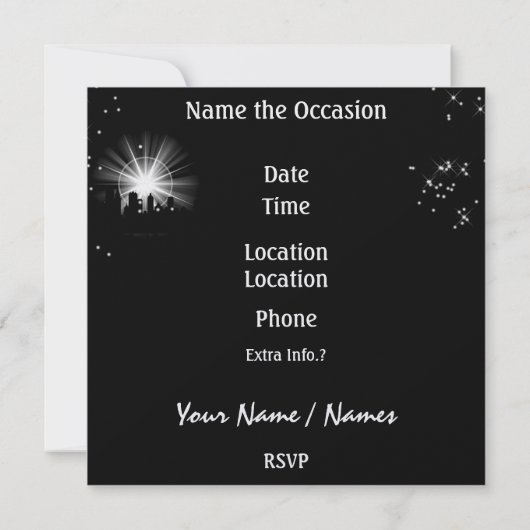 クリスマスパーティースタイル- SRF 招待状 (裏面)