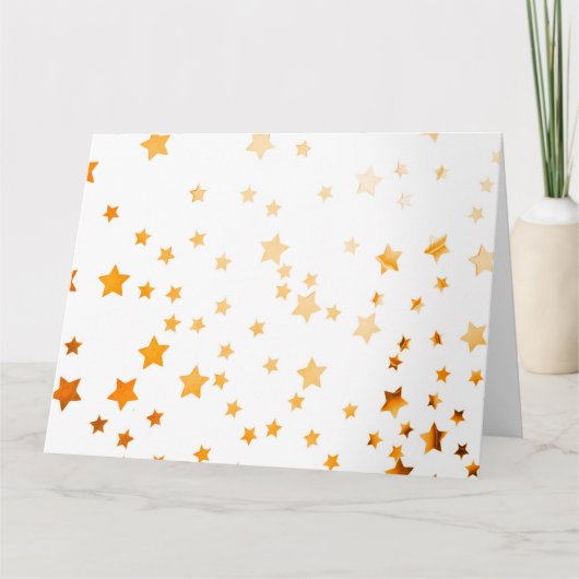 クリスマスパーティースターグリッター カード (正面)