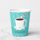 クリスマスパーティースノーフレークホットチョコレート 紙コップ (裏面)