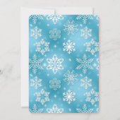 クリスマスパーティースノーフレーク文字メッセージ 招待状 (裏面)