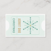 クリスマスパーティーチケットと無料飲料券 名刺 (正面)