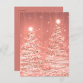 クリスマスパーティーツきらめくリーズバラ金ゴールド  ポストカード (正面/裏面)