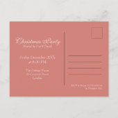 クリスマスパーティーツきらめくリーズバラ金ゴールド  ポストカード (裏面)