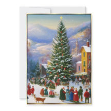 クリスマスパーティーツリーの人々が歌う