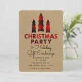 クリスマスパーティーツリーズプレイドクラフトホリデーエクスチェンジ 招待状 (スタンド正面)