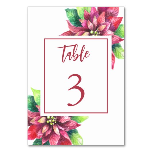 クリスマスパーティーテーブル番号カード テーブルナンバー (正面)