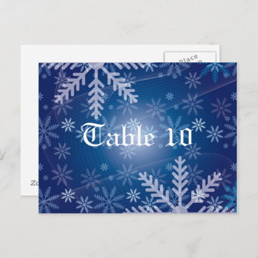 クリスマスパーティーテーブル番号 ポストカード (正面/裏面)