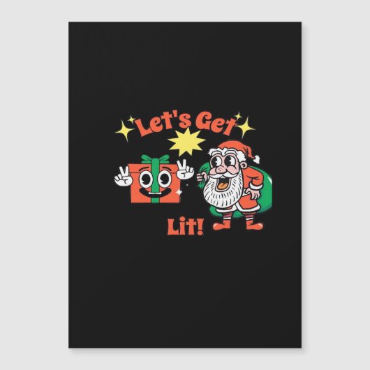 クリスマスパーティーデザイン - Let's Get Lit クラシック (正面)