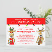 クリスマスパーティートナイヤーウィズドリンクズ招待状 招待状 (スタンド正面)
