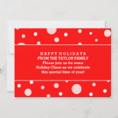 クリスマスパーティートナイヤーウィズドリンクズ招待状 招待状 (裏面)