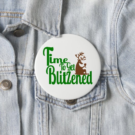 クリスマスパーティートナカイ語アートおもしろいボタン 缶バッジ (インサイチュ)