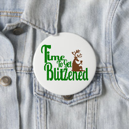 クリスマスパーティートナカイ語アートおもしろいボタン 缶バッジ