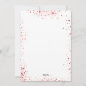 クリスマスパーティートナカイ赤い白おもしろい招待 シーズンカード (裏面)