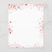 クリスマスパーティートナカイ赤グリッター招待 (裏面)