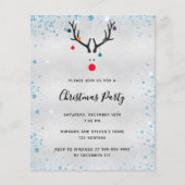 クリスマスパーティートナカイ銀の予算招待状 チラシ (正面)