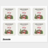 クリスマスパーティートレーラーキャンパーアウトドアジーテーマ スクエアシール (シート)