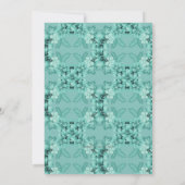 クリスマスパーティートロピカルテーマのハイビスカススワッグ 招待状 (裏面)