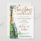 クリスマスパーティートーストザシーズンバブリーボトル 招待状 (正面)