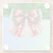 クリスマスパーティードリップきらきら光るフェスティバルメリークリスマスリグ ガラスコースター (裏面)