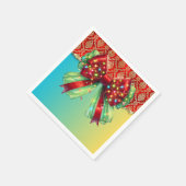 クリスマスパーティードリップきらきら光るフェスティバルメリークリスマスリグ スタンダードカクテルナプキン (角)