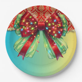 クリスマスパーティードリップきらきら光るフェスティバルメリークリスマスリグ ペーパープレート