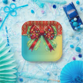 クリスマスパーティードリップきらきら光るフェスティバルメリークリスマスリグ ペーパープレート (パーティー)