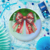 クリスマスパーティードリップきらきら光るフェスティバルメリークリスマスリグ ペーパープレート (パーティー)