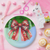 クリスマスパーティードリップきらきら光るフェスティバルメリークリスマスリグ ペーパープレート (パーティー)