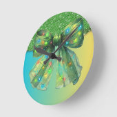 クリスマスパーティードリップきらきら光るフェスティバルメリークリスマスリグ ラウンド壁時計 (傾斜)