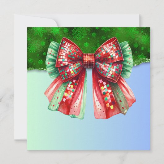 クリスマスパーティードリップきらきら光るフェスティバルメリークリスマスリグ 招待状 (正面)