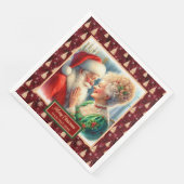 クリスマスパーティーナプキンズレッド金ゴールドグリーンサンタ (コーナー)