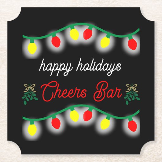 クリスマスパーティーハッピーアワープロモーション ペーパーコースター (正面)