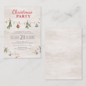 クリスマスパーティーハッピーホリデーズアニュアルファミリー ノートカード (正面/裏面)