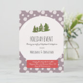 クリスマスパーティーハンドドロッドスノーグローブドードール 招待状 (スタンド正面)