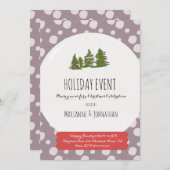 クリスマスパーティーハンドドロッドスノーグローブドードール 招待状 (正面/裏面)