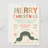 クリスマスパーティーバケーションエドディズハットホリデーパーティー 招待状 (正面)